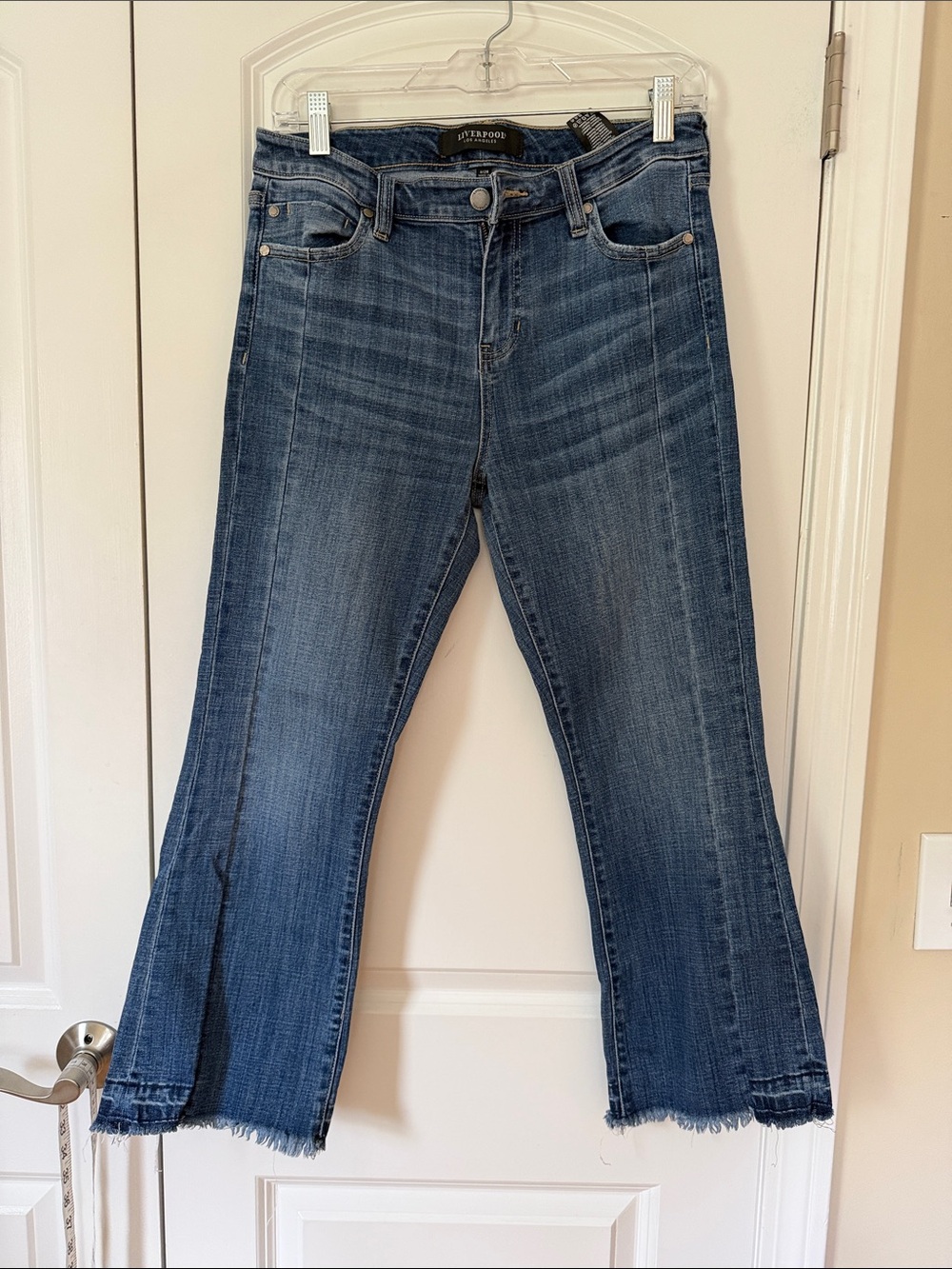 Liverpool capri cropped wide leg jeans 6